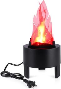 img 4 attached to Realistic 3D Flickering Flame Lamp: Electric Campfire Light for Christmas Party Decoration