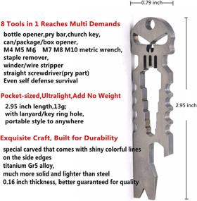 img 3 attached to 🔧 TI Bang Punisher Titanium Pocket Pry Bar Multi Tool - Keychain Bottle Opener