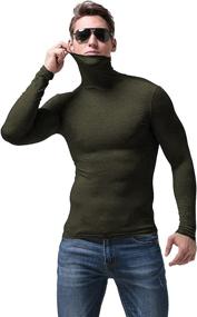 img 3 attached to SALNIER Men's Slim Fit Turtleneck Thermal Knitted Sweater: Stylish & Lightweight