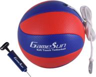 🔵 full-size soft rubber tetherball set - portable and fun outdoor game for kids логотип