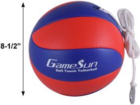 img 3 attached to 🔵 Full-Size Soft Rubber Tetherball Set - Portable and Fun Outdoor Game for Kids