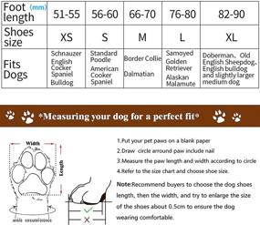 img 2 attached to 🐾 GLE2016 Waterproof Dog Snow Boots Shoes with Reflective Anti-Slip Sole, Warm Lining & Nonslip Rubber Sole for Winter Snow - 2 Pairs