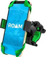 🚲 roam universal bike phone mount - motorcycle & bike handlebars, adjustable - green - fits iphones, samsung galaxy and more - holds phones up to 3.5" wide logo