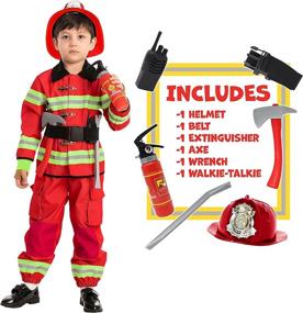 img 3 attached to 👨 Kid's Firefighter Costume for Boys