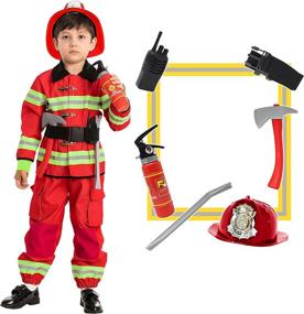 img 4 attached to 👨 Kid's Firefighter Costume for Boys