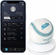 ⚾️ strike smart baseball training equipment: analyze speed, spin rate, and pop time with sensor technology - mlb official size, weight, and genuine leather skin. ideal for pitchers, catchers, and baseball teams - ios/android compatible logo