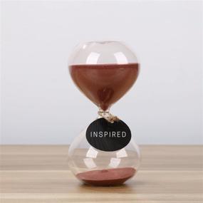 img 1 attached to SWISSELITE Glass Biloba Puff Sand Timer/Hourglass - Decorative Home, Desk, and Office Accents