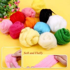 img 1 attached to LMZAY 152-Piece Needle Felting Kit - Includes 42 Colors Wool Roving Set, 🧶 Needle Felting Wool along with Tools, Foam Mat - Ideal for Felting Craft Creations