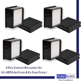 img 3 attached to 🔍 PURBURG F66 HEPA Air Filter and Foam Filter Set - Compatible with Dirt Devil UD70100 UD70105 UD70107 UD70110 UD70120 UD70220 Uprights Vacuum - Includes 4 HEPA Air Filters and 8 Foam Filters - Replaces Part Numbers F66 304708001