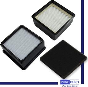 img 1 attached to 🔍 PURBURG F66 HEPA Air Filter and Foam Filter Set - Compatible with Dirt Devil UD70100 UD70105 UD70107 UD70110 UD70120 UD70220 Uprights Vacuum - Includes 4 HEPA Air Filters and 8 Foam Filters - Replaces Part Numbers F66 304708001