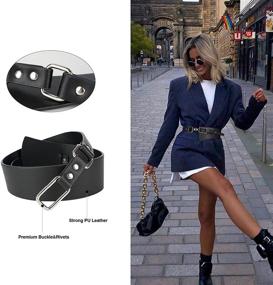 img 2 attached to Vintage Women's Fashion 👗 Leather Waistband: FIORETTO Belt & Accessories