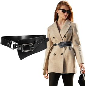 img 4 attached to Vintage Women's Fashion 👗 Leather Waistband: FIORETTO Belt & Accessories