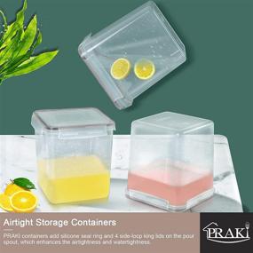 img 2 attached to 10-PCS Grey Large Airtight Food Storage Containers by PRAKI - BPA Free Plastic Cereal, Sugar, Flour, Baking Supplies Storage with Labels & Markers