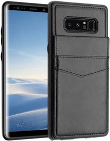 img 3 attached to 📱 LakiBeibi Galaxy Note 8 Case: Premium Leather Wallet with Card Slots for Samsung Galaxy Note 8 (2017), Black - Anti-Scratch & Shockproof