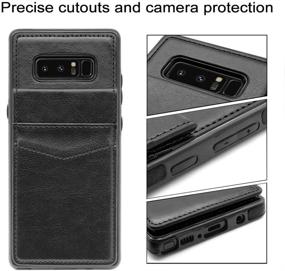 img 1 attached to 📱 LakiBeibi Galaxy Note 8 Case: Premium Leather Wallet with Card Slots for Samsung Galaxy Note 8 (2017), Black - Anti-Scratch & Shockproof