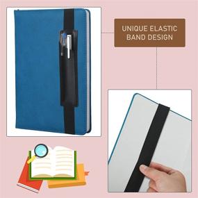 img 1 attached to 🖊️ Versatile 4-Piece Elastic Band Pen Holder: PU Leather Sleeve Pouch for Hardcover Journals, Notebooks | Adjustable & Detachable | Black & Pink Color Options