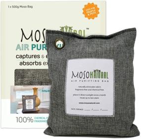 img 4 attached to 🌬️ MOSO NATURAL: Оригинальный воздухоочистительный мешок 500 г. для кухни, подвала, спальни, гостиной. Без запаха и без химии. Устранитель запахов с содержанием угольной добавки.