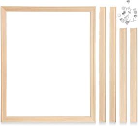 img 4 attached to 🖼️ Jetec 2 Pieces Art Stretcher Bars Canvas Wooden Frames Wood Painting Stretching Bars - 16 x 20 Inch - Including 20 Flat-Head Thumbtacks - Perfect for Oil Painting, Canvas DIY Arts, and Home Decor Supplies