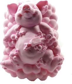 img 3 attached to Longzang S405 Pink Art Silicone Soap Craft DIY Handmade Candle Molds - Bathing Pig Cake Mould