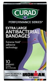 img 3 attached to 🩹 Curad Ironman XL Antibacterial Bandages: Extreme Hold Fabric Bandages, 10 Count with CURIM5018 Performance Series