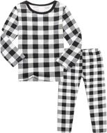 👕 comfortable 2 piece boys' pajama long sleeve sleepwear set at sleepwear & robes logo