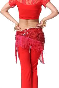 img 1 attached to 💃 ZLTdream Women's Belly Dance Hip Scarf with Tassel - Enhance Your Dance Performance