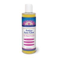 🌿 heritage store aura glow arnica & birch oil - 8oz, plastic bottle logo