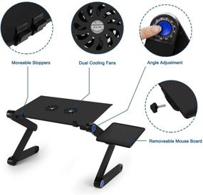 img 1 attached to Adjustable Portable Foldable Workstation Notebook