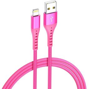 img 3 attached to XnewCable 4Pack iPhone Charger Lightning Cable - Сертифицированный длинный быстрозарядный кабель для iPhone 11Pro MAX, Xs, XR, X, 8, 7, 6S, 6 Plus, SE - 1/3/3/6ft - Красный+Зеленый Фиолетовый Синий