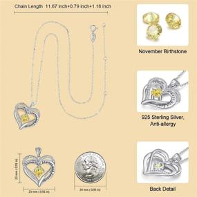 img 1 attached to Kaululu Birthstone Necklaces Girlfriend Valentines