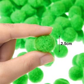 img 2 attached to 🎄 Shappy Christmas 1 Inch Craft Pom Pom Balls for DIY Creative Crafts: 500 Pieces for Kids Craft Projects, Home Decorations, and Holiday Parties (Brown)