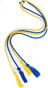 img 1 attached to 🎓 SEO Enhanced: Whaline Graduation Honor Cords - 3Pcs Rayon Braided Cords with Tassels in Royal Blue, Gold, and White for Grad Days and Photographing Graduates