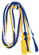 🎓 seo enhanced: whaline graduation honor cords - 3pcs rayon braided cords with tassels in royal blue, gold, and white for grad days and photographing graduates logo