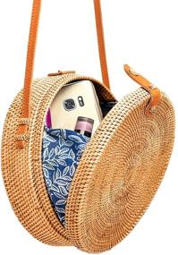 img 3 attached to 👜 Exquisite Rattan Handbag: Handmade Women's Crossbody Bag with Wallet by Rattan Bags