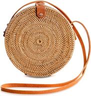 👜 exquisite rattan handbag: handmade women's crossbody bag with wallet by rattan bags logo