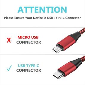 img 2 attached to 🔌 Быстрая зарядка USB Type C кабель (2 шт. 6 футов) для LG Stylo 6 5 4, K51, G8x, G8, G7, G6, ThinQ V60 V50, V50S, V40, V35, V30, V20 - Плетеный кабель для зарядки из нейлона