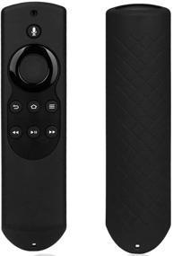 img 3 attached to HJYuan 2 Pack Silicone Anti Slip Shock Proof Cover Case Compatible With Alexa Voice Remote For F TV (2017 Edition) (2Nd Gen) / F TV Stick (1St Gen) Remote Control - 2Pack Black Purple