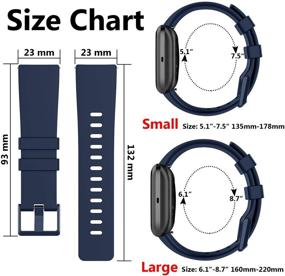 img 2 attached to KingAcc Silicone Compatible Fitbit SmartWatch Wearable Technology