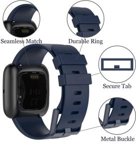 img 1 attached to KingAcc Silicone Compatible Fitbit SmartWatch Wearable Technology