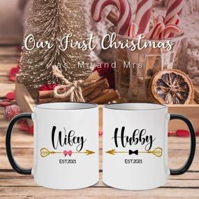 img 3 attached to Newlywed Hubby and Wifey Coffee Mug – Fatbaby 2021 Edition; Best Mr and Mrs Gifts, Perfect Gift for Wife and Husband, Top Wedding Gifts for Couples (11oz), Unique Bridal Shower Gifts for Bride and Groom