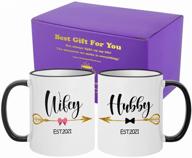 newlywed hubby and wifey coffee mug – fatbaby 2021 edition; best mr and mrs gifts, perfect gift for wife and husband, top wedding gifts for couples (11oz), unique bridal shower gifts for bride and groom logo