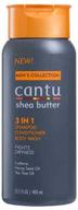 🧴 cantu 3 in 1 shampoo conditioner and body wash for men, 13.5 oz - shea butter collection logo