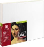 🎨 ampersand art supply wood gesso art painting panel: canvas texture, 11"x14", 1-1/2" cradled profile - premium gesso panel for superior artistic results logo