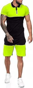 img 4 attached to Congluoki Tshirts Shorts Outfits Jogging Men's Clothing for Active