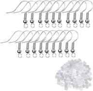 серебряные куки-крючки для сережек с прозрачным покрытием eco fused логотип