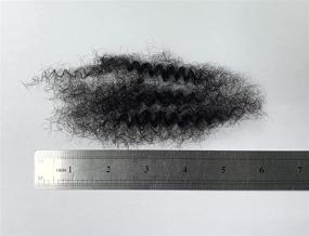 img 1 attached to Originea 6 INCH Afro Kinkys Bulk Человеческая волосная масса для дредлоков и заплетения Twists - 100% мягкая масса афро кудрявых волос для дредлоков DIY (1B#, 6 6 6)