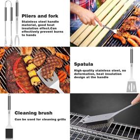 img 1 attached to 🔥 Complete 25Pcs BBQ Grill Accessories Set with Thermometer - Ideal for Barbecue, Camping, Kitchen, and Party