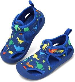 img 4 attached to RANLY & SMILY Kids Water Shoes - Versatile Pool-to-Play Sandals for Toddlers