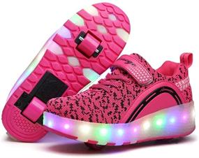 img 4 attached to Ylllu Kids LED Roller Skate Shoes with Light-up Wheel - Perfect Gift for Girls, Boys, and Children