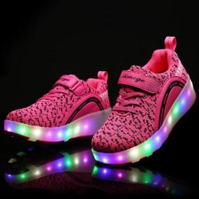 img 2 attached to Ylllu Kids LED Roller Skate Shoes with Light-up Wheel - Perfect Gift for Girls, Boys, and Children